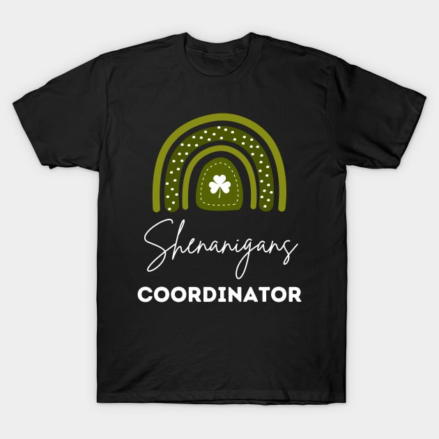 Shenanigans Coordinator Squad St Patricks Day Rainbow T-Shirt by WassilArt